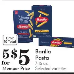 Pavilions Barilla Pasta offer