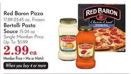 Pavilions Red Baron Pizza 17.89-23.45 oz., Frozen Bertolli Pasta Sauce 15-24 oz offer