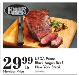 Pavilions USDA Prime Black Angus Beef New York Steak offer