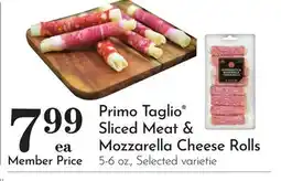 Pavilions Primo Taglio Sliced Meat & Mozzarella Cheese Rolls offer