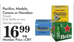 Pavilions Pacifico, Modelo, Corona or Heineken offer