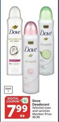 Pavilions Dove Deodorant offer
