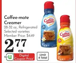 Pavilions Coffee-mate Creamer offer
