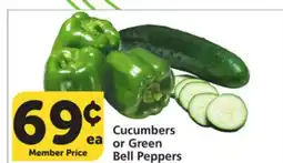 Albertsons Cucumbers or Green Bell Peppers offer
