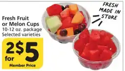 Albertsons Fresh Fruit or Melon Cups offer