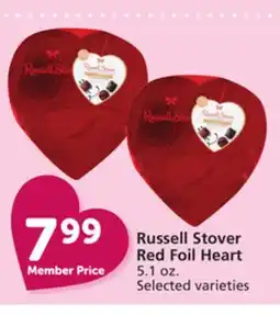 Albertsons Russell Stover Red Foil Heart offer