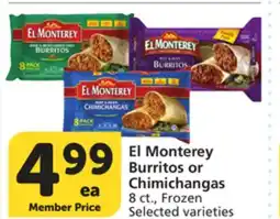 Albertsons El Monterey Burritos or Chimichangas offer