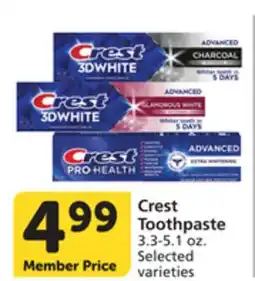 Albertsons Crest Toothpaste offer
