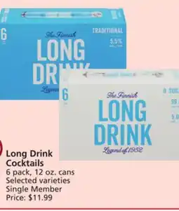 Albertsons Long Drink Cocktails offer