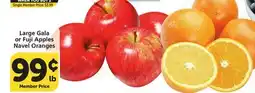 Albertsons Large Gala or Fuji Apples Navel Oranges offer