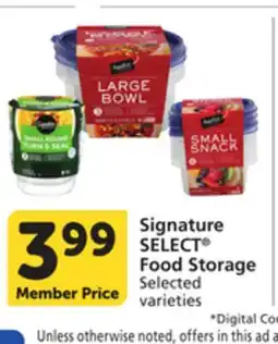 Albertsons Signature SELECT Food Storage offer