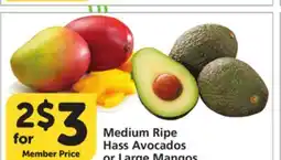 Albertsons Medium Ripe Hass Avocados or Large Mangos offer