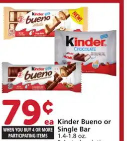 Albertsons Kinder Bueno or Single Bar offer