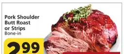 Albertsons Pork Shoulder Butt Roast or Strips offer