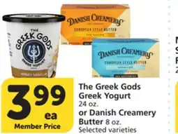 Albertsons The Greek Gods Greek Yogurt 24 oz. or Danish Creamery Butter 8 oz offer