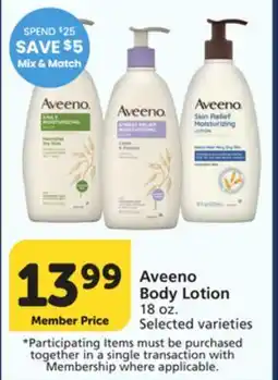 Vons Aveeno Body Lotion offer
