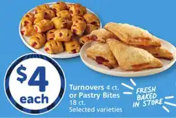 Vons Turnovers 4 ct. or Pastry Bites 18 ct offer
