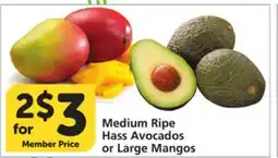 Vons Medium Ripe Hass Avocados or Large Mangos offer