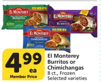 Vons El Monterey Burritos or Chimichangas offer