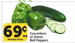 Vons Cucumbers or Green Bell Peppers offer