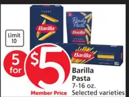 Vons Barilla Pasta offer