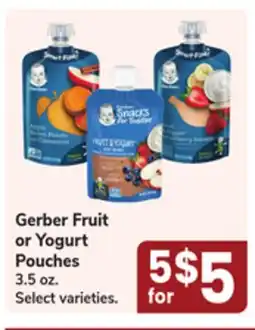 Jewel-Osco Gerber Fruit or Yogurt Pouches offer
