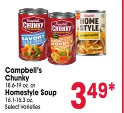 Jewel-Osco Campbell's Chunky 18.6-19 oz. or Homestyle Soup 16.1-16.3 oz offer