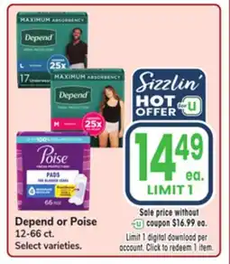 Jewel-Osco Depend or Poise offer