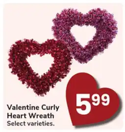 Jewel-Osco Valentine Curly Heart Wreath offer