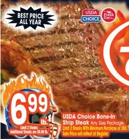 Jewel-Osco USDA Choice Bone-In Strip Steak Strip Steak offer