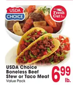 Jewel-Osco USDA Choice Boneless Beef Stew or Taco Meat offer