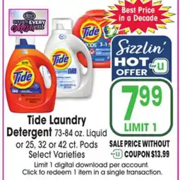 Jewel-Osco Tide Laundry Detergent offer
