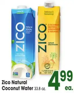 Jewel-Osco Zico Natural Coconut Water offer