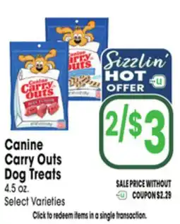 Jewel-Osco Canine Carry Outs Dog Treats offer