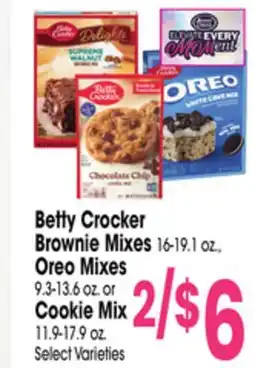 Jewel-Osco Betty Crocker Brownie Mixes 16-19.1 oz., Oreo Mixes 9.3-13.6 oz. or Cookie Mix 11.9-17.9 oz offer