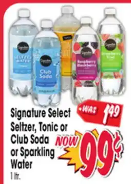 Jewel-Osco Signature Select Seltzer, Tonic or Club Soda or Sparkling Water offer