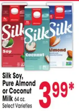 Jewel-Osco Silk Soy, Pure Almond or Coconut Milk offer