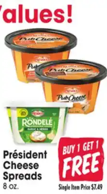 Jewel-Osco Président Cheese Cheese Spreads offer