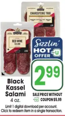 Jewel-Osco Black Kassel Salami offer