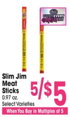 Jewel-Osco Slim Jim Meat Sticks offer
