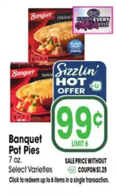 Jewel-Osco Banquet Pot Pies offer