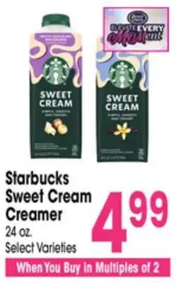 Jewel-Osco Starbucks Sweet Cream Creamer offer