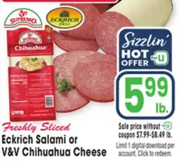 Jewel-Osco Eckrich Salami or V & V Chihuahua Cheese offer