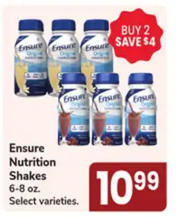 Jewel-Osco Ensure Nutrition Shakes offer