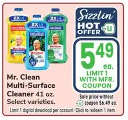 Jewel-Osco Mr. Clean Multi-Surface Cleaner offer