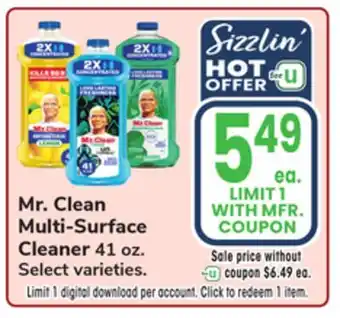 Jewel-Osco Mr. Clean Multi-Surface Cleaner offer