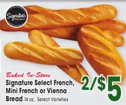Jewel-Osco Signature Select French, Mini French or Vienna Bread offer