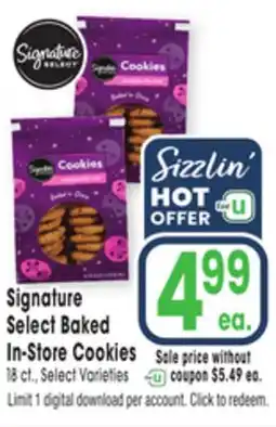 Jewel-Osco Signature Select Baked In-Store Cookies offer