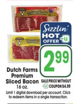 Jewel-Osco Dutch Farms Premium Sliced Bacon offer