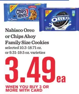 Mariano's Nabisco Oreo or Chips Ahoy Family Size Cookies offer
